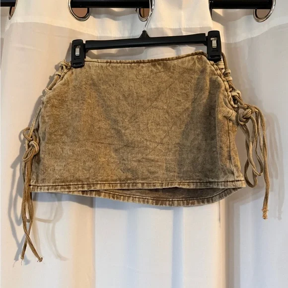 Y2K Pretty Little Things Micro Mini Skirt Lace-Up Festival Coachella - Picture 4 of 13